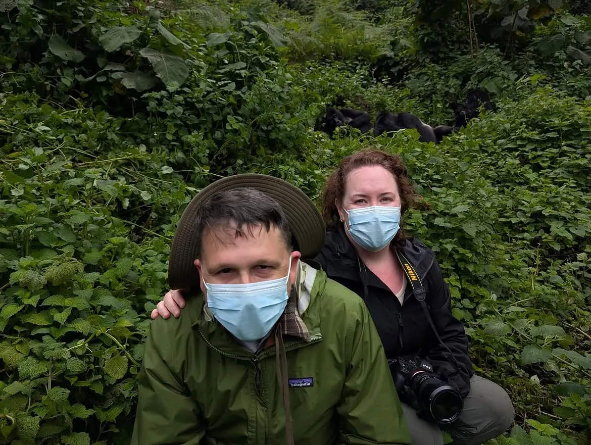 Rwanda gorilla trekking destination - lush mountain gorillas habitat